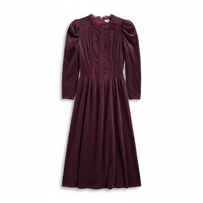 Vintage 70’s Burgundy Gunne Sax Dress, size s