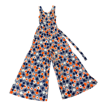 Vintage 60’s Mod Print Wide Leg Jumpsuit, size m