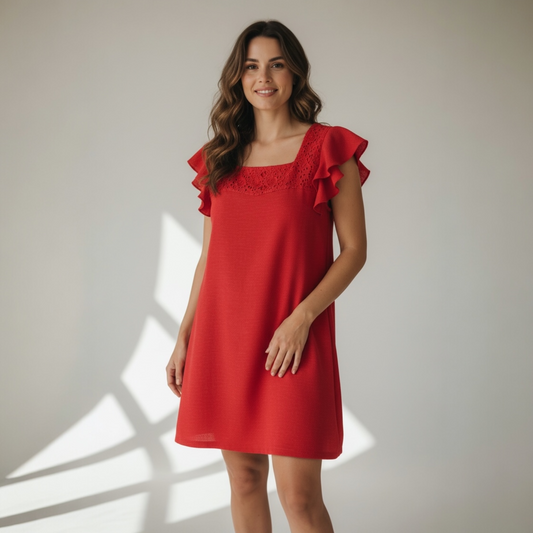 HD in Paris - Anthropologie Red Dress, size 10