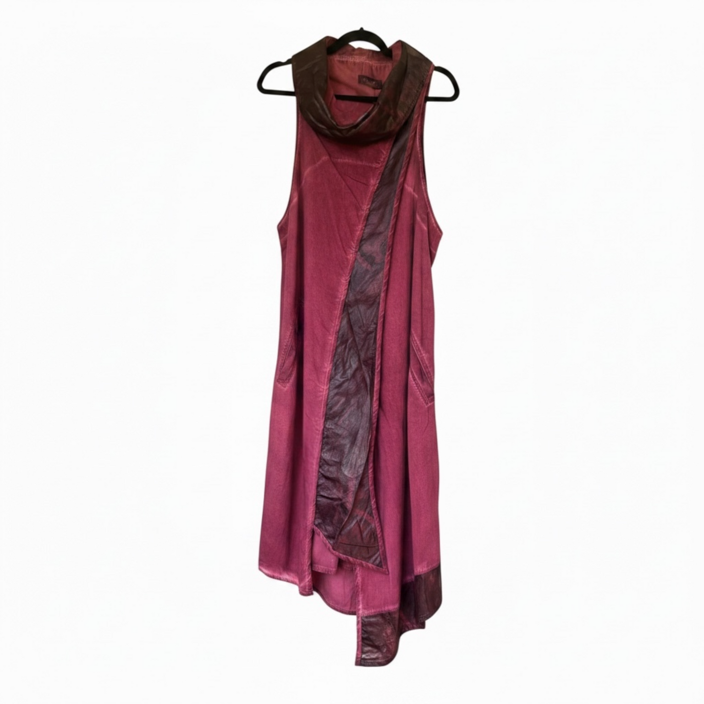 Kekoo Design Fuchsia Avant Garde Lagenlook Dress, Size S
