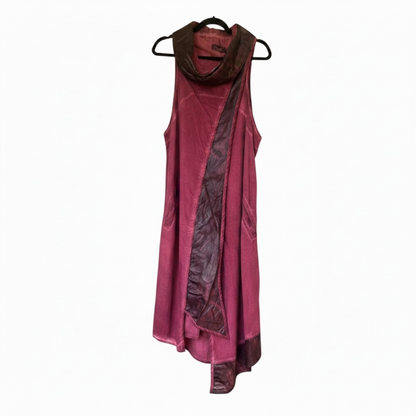 Kekoo Design Fuchsia Avant Garde Lagenlook Dress, Size S