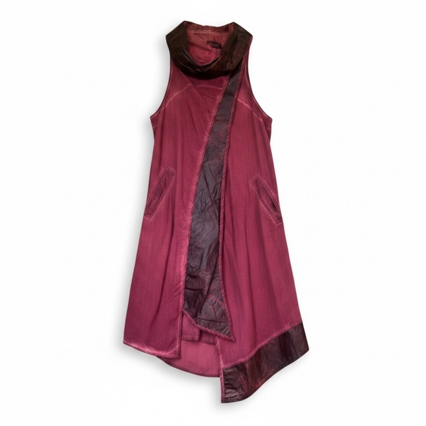 Kekoo Design Fuchsia Avant Garde Lagenlook Dress, Size S