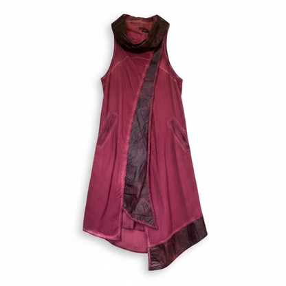 Kekoo Design Fuchsia Avant Garde Lagenlook Dress, Size S