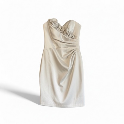 NWT White House Black Market —White Strapless Mini Dress, size 8