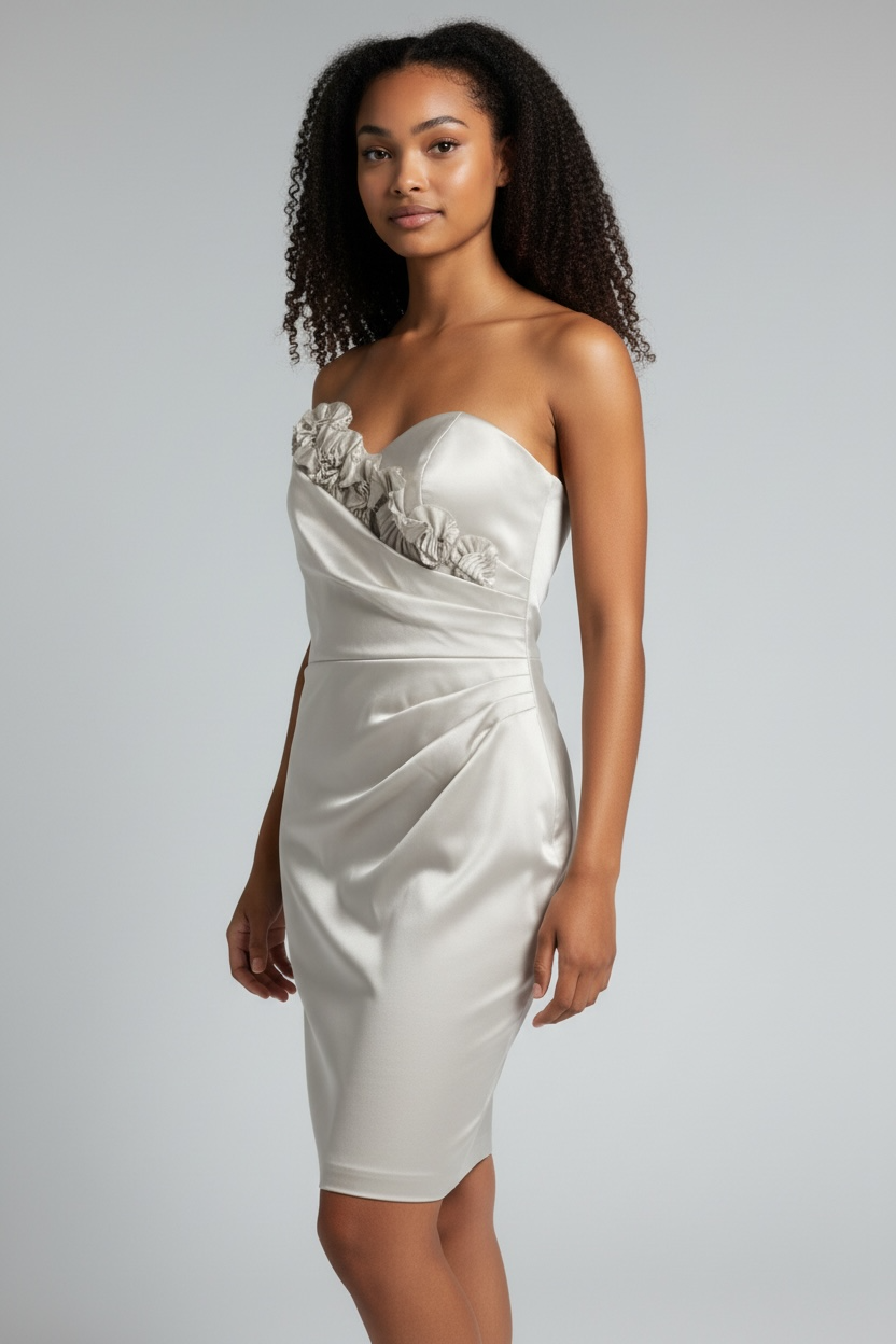 NWT White House Black Market —White Strapless Mini Dress, size 8