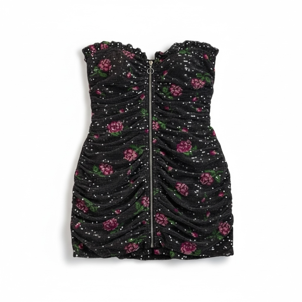 NWT For Love & Lemons Sequin Mini Dress, size large (fits smaller)