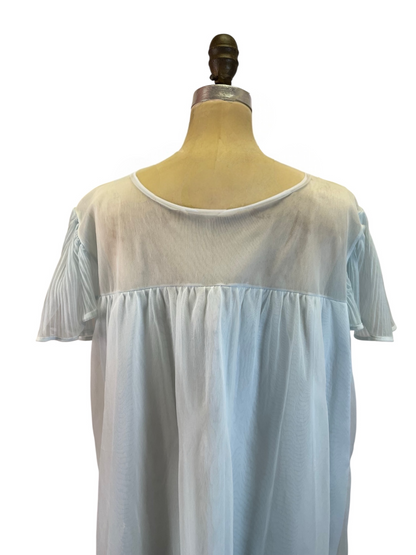 Pale Blue Knee-Length Vintage Nightgown 60’s, m/l