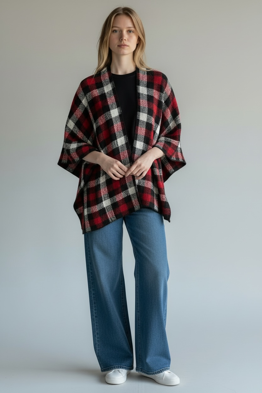 Woolrich Plaid Blanket Shawl, one size