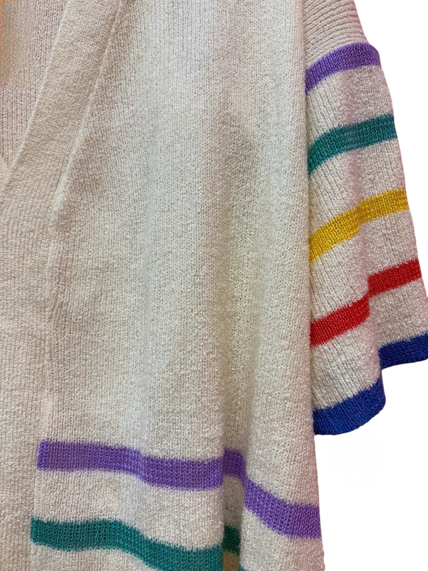 Vintage Sweater with Rainbow Stripes by Sheridan Creations, size m/l