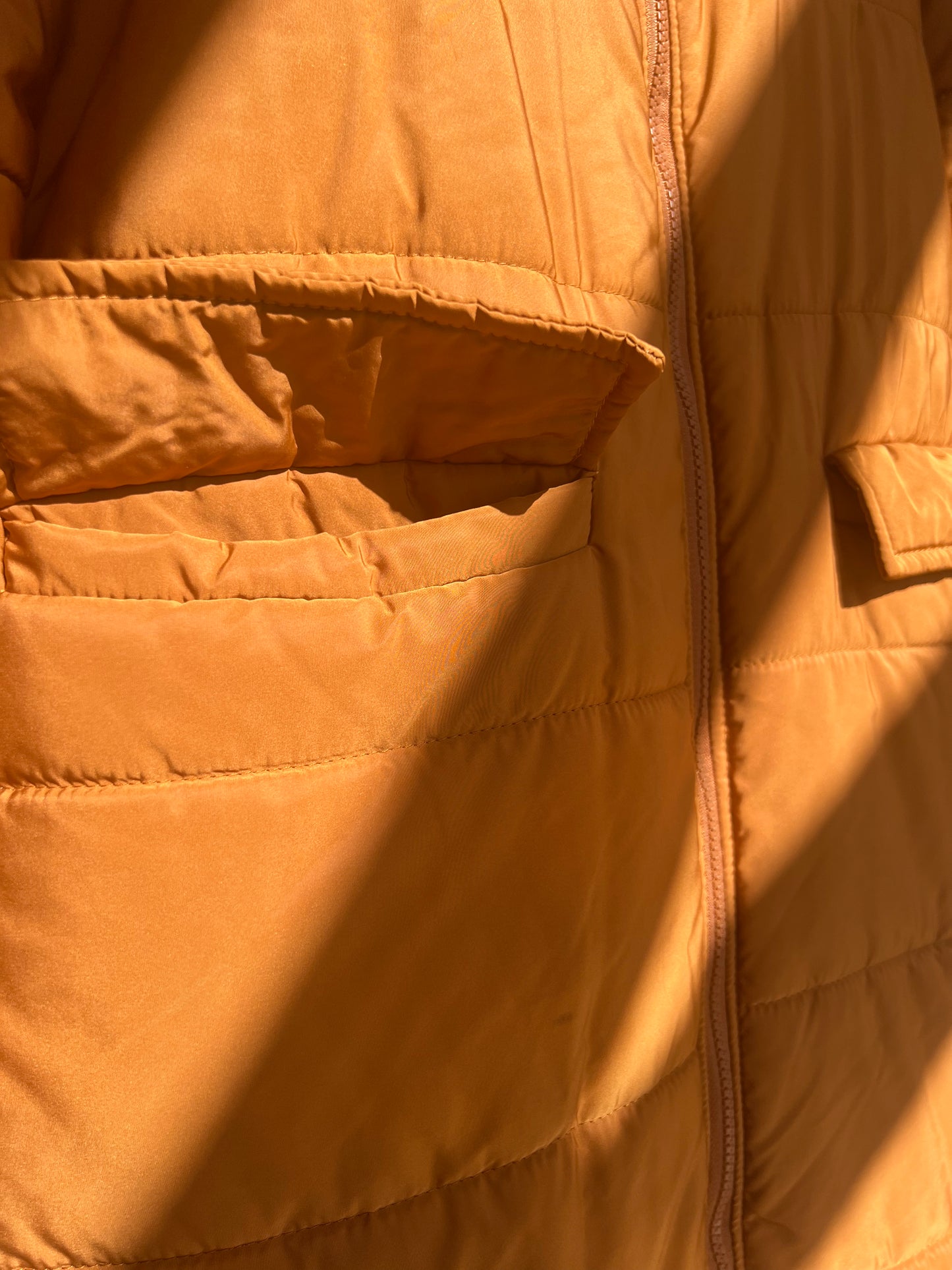 Long Cozy Blanket Coat, Orange/Brown, size M
