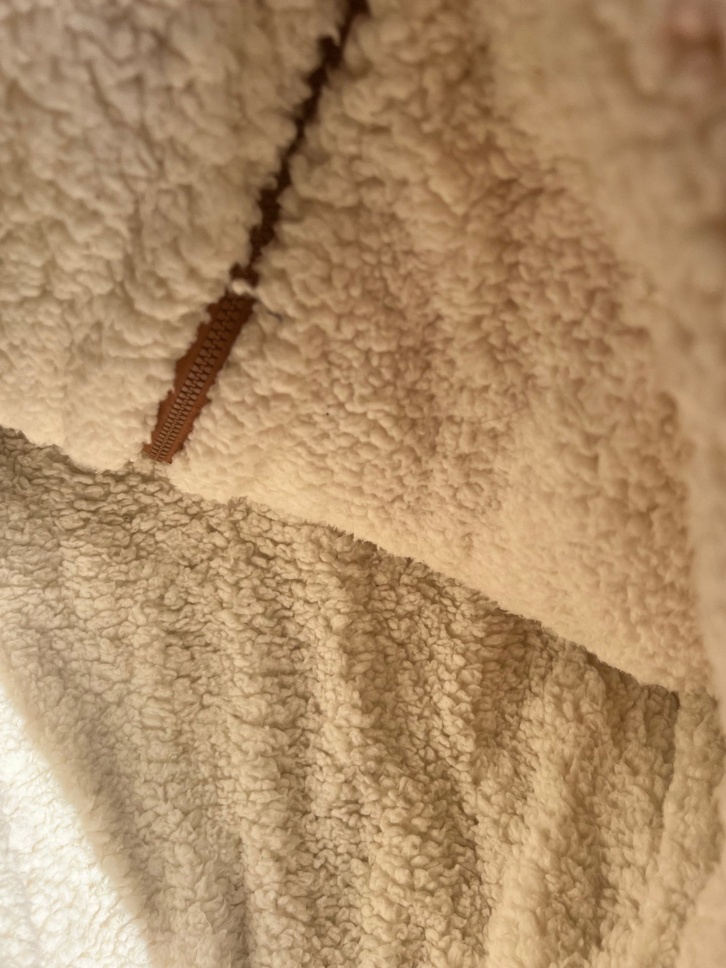 Long Cozy Blanket Coat, Orange/Brown, size M