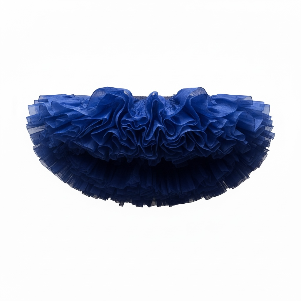 Vintage Blue Elastic Waist Crinoline Skirt, Nita Smith, size medium