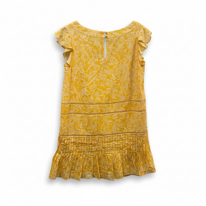 Saloni Yellow Floral Mini Dress, size 0