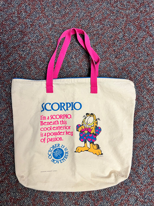 Vintage Garfield/Scorpio Tote Bag