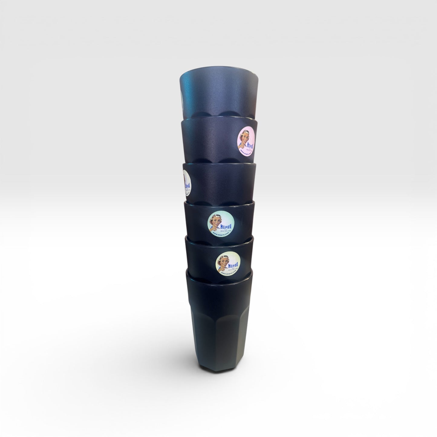 Mepra of Italy —6 Tall Tumblers Set, Navy Blue