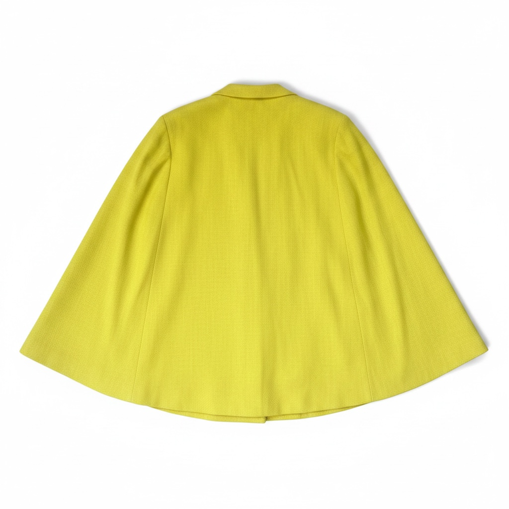 VTG 50s 60s Mod Custom Couture Swing Cape | Gold Frog Closure, Size S