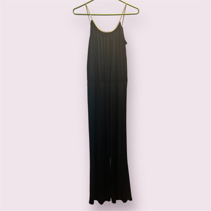 Tiana B. Black Jumpsuit/Black Embellishment - size S