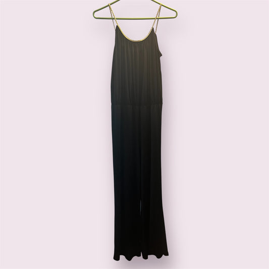 Tiana B. Black Jumpsuit/Black Embellishment - size S