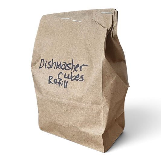 Refill Dishwasher Cubes | Plastic-Free & No Waste Detergent Pods, 30 loads