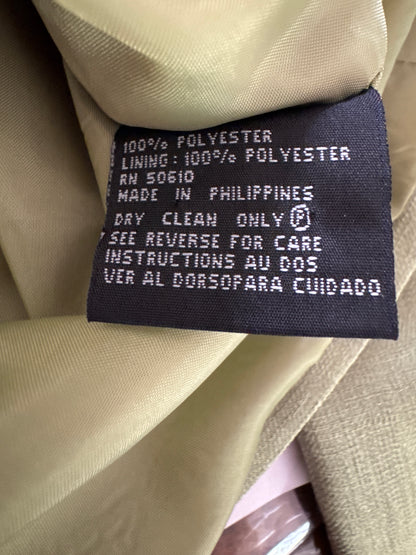 Kasper For ASL Celery Green Two-Piece Vintage 90s Y2K Skirt Suit, Size 8