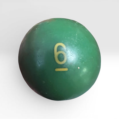 Lucky Vintage Billiard Ball With Clear Lucite Display Stand (Single)