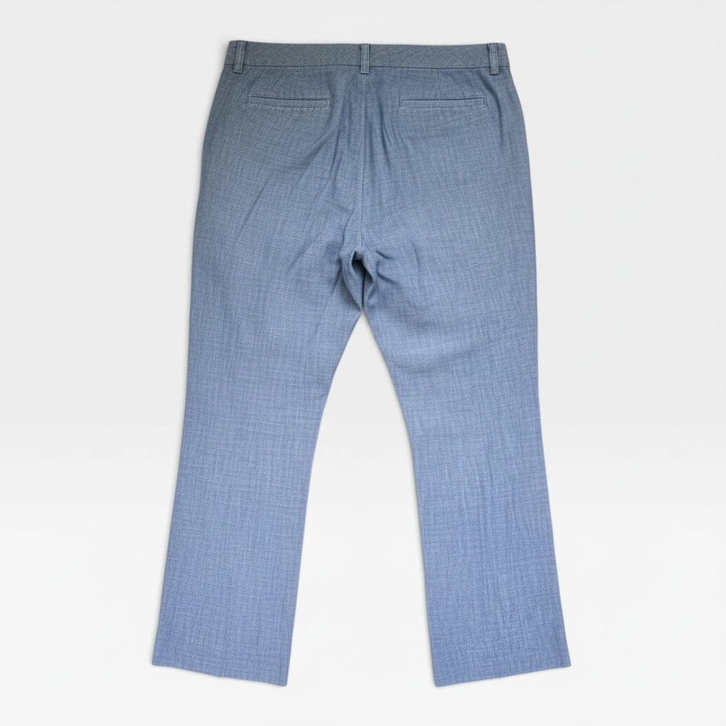Lands’ End 100% Cotton, Mid-Rise Straight Leg Blue Women’s Pants, Sz 10