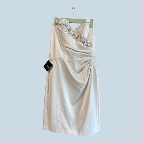 NWT WHBM White Strapless Mini Dress, size 8