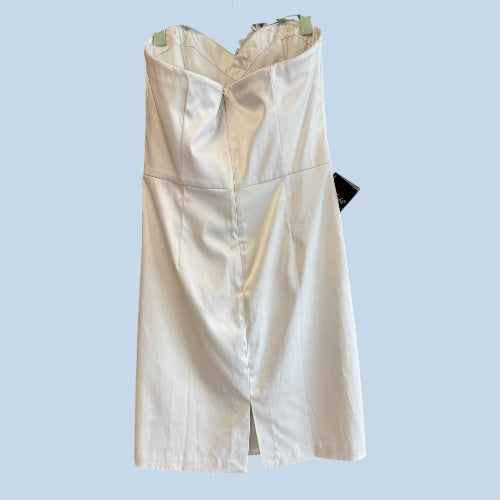 NWT WHBM White Strapless Mini Dress, size 8