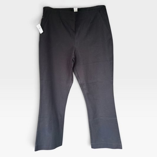 NWT Gap Black Crop Flare Pants Trousers, Stretch, Size 14