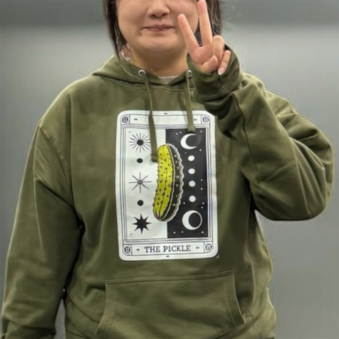 Pickle Tarot Card Sweatshirt – Whimsical Comfort With a Mystical Twist