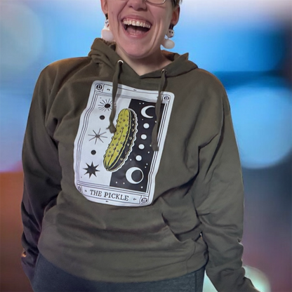 Pickle Tarot Card Sweatshirt – Whimsical Comfort With a Mystical Twist