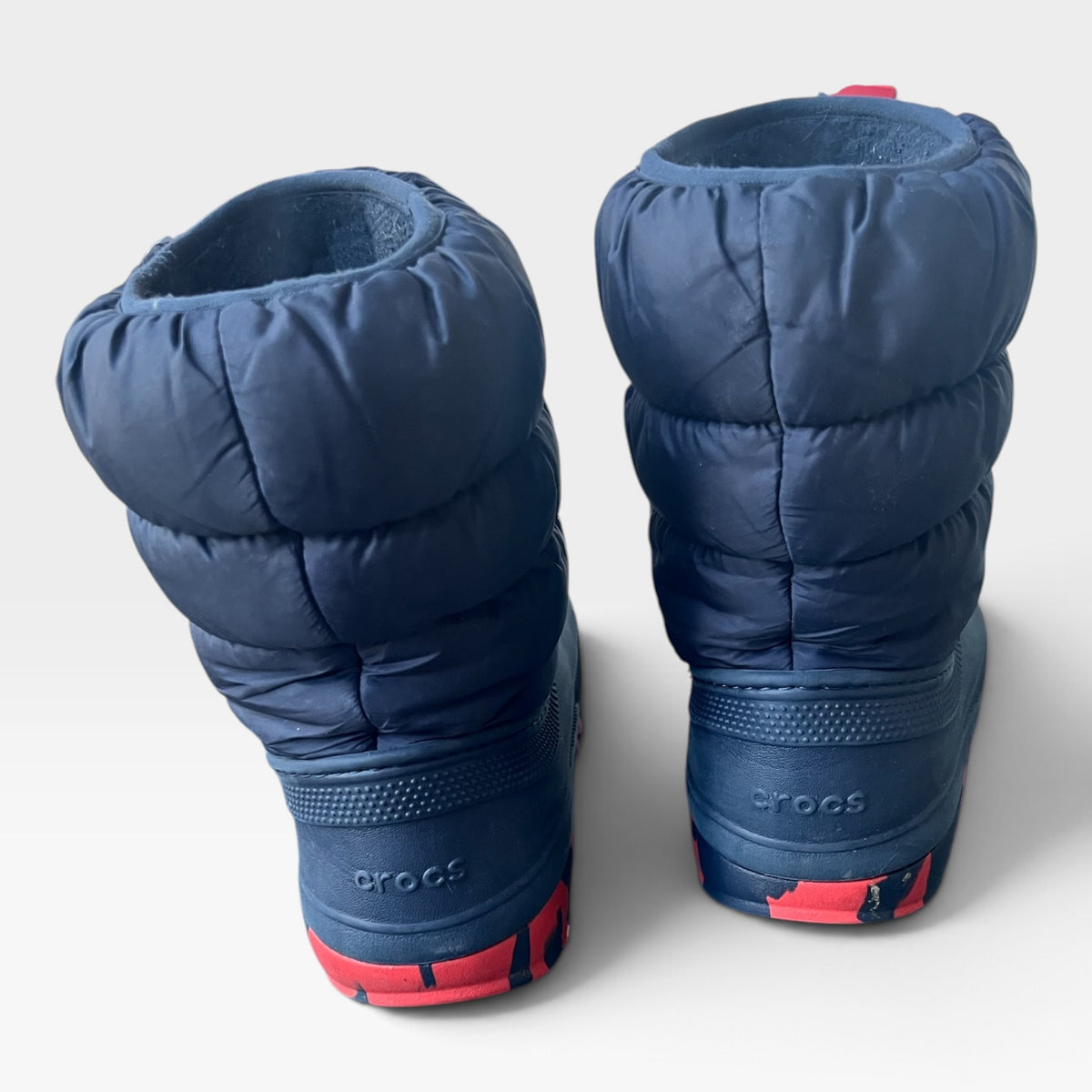 Crocs Kids Snow / Winter Boots, Navy and Red, Size 3