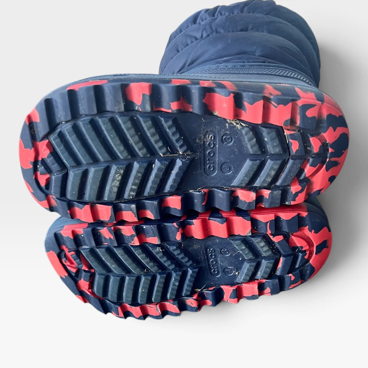 Crocs Kids Snow / Winter Boots, Navy and Red, Size 3