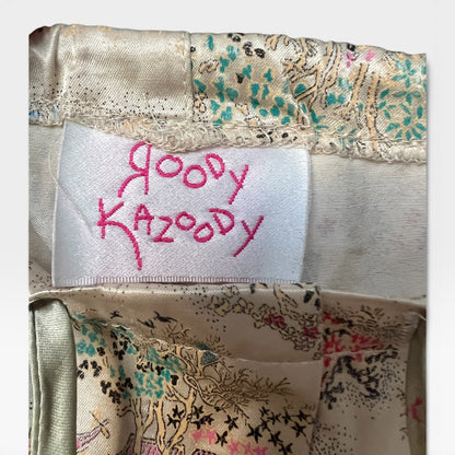 Vintage Y2K Roody Kazoody Satin Lounge Capri Pants, China Doll, One Size