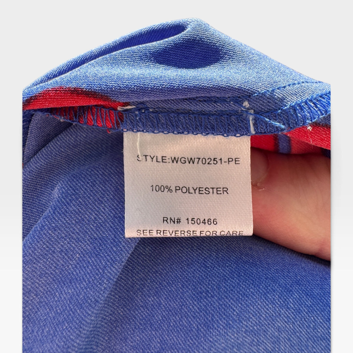 Market & Spruce Sleeveless Ruffle Neck Shift Dress, Blue & Red Floral, Medium Petite