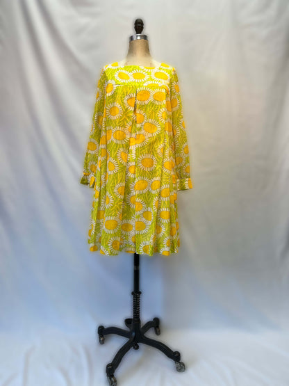 Yellow 60's Sunflower Dress