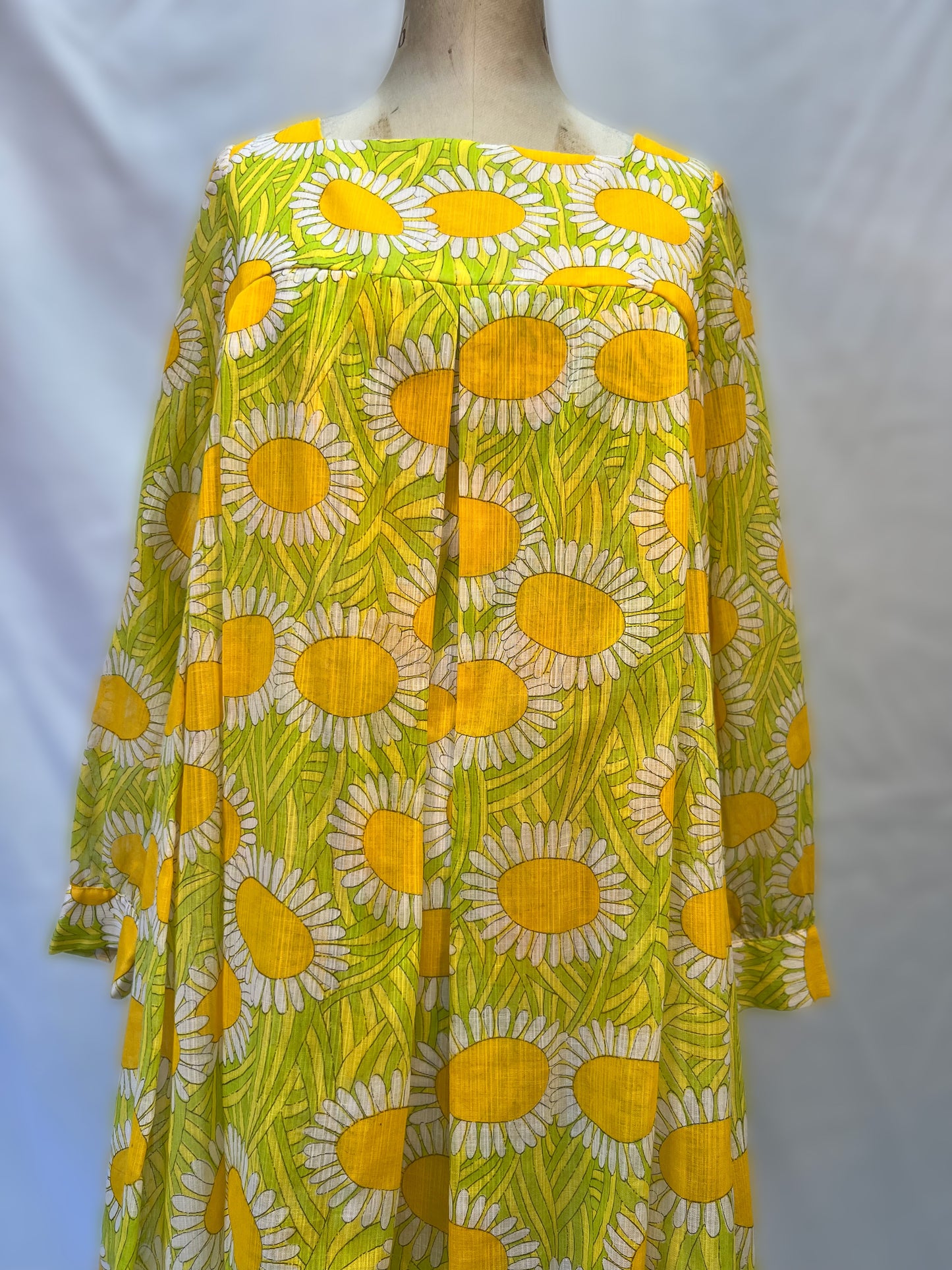 Yellow 60's Sunflower Dress