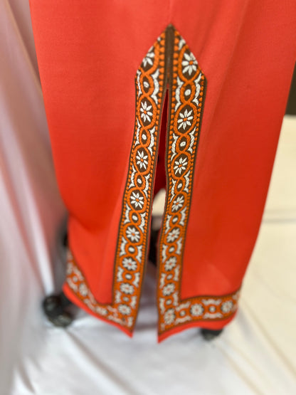 60's Coral-Colored Kaftan Dress