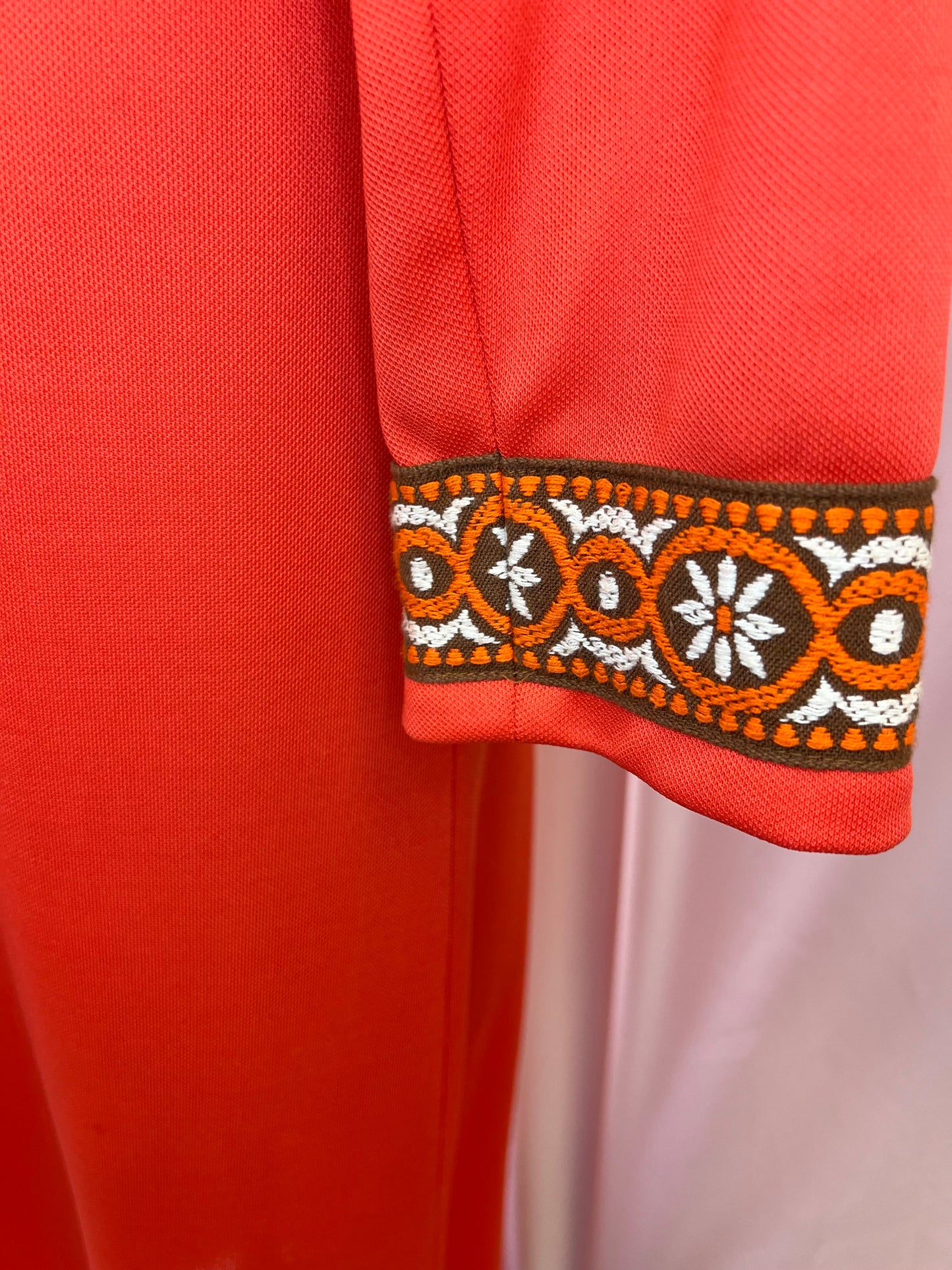 60's Coral-Colored Kaftan Dress