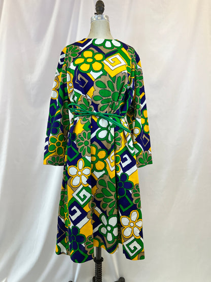 60's Abstract Print Dress