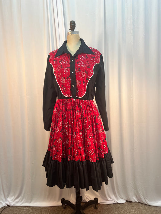 Incredible Strawberry Print Western Dress