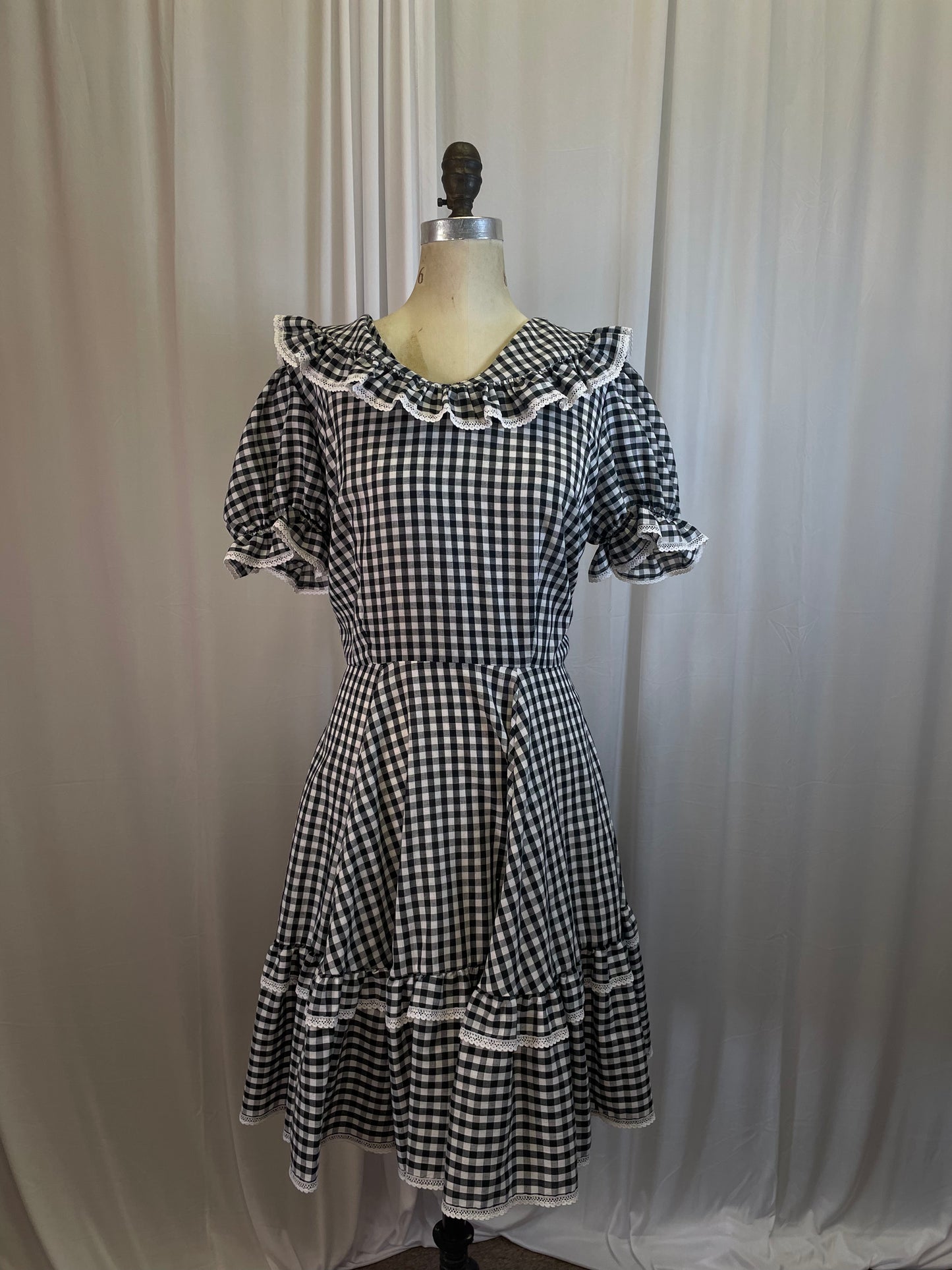 Vintage Checkered Square Dance Dress