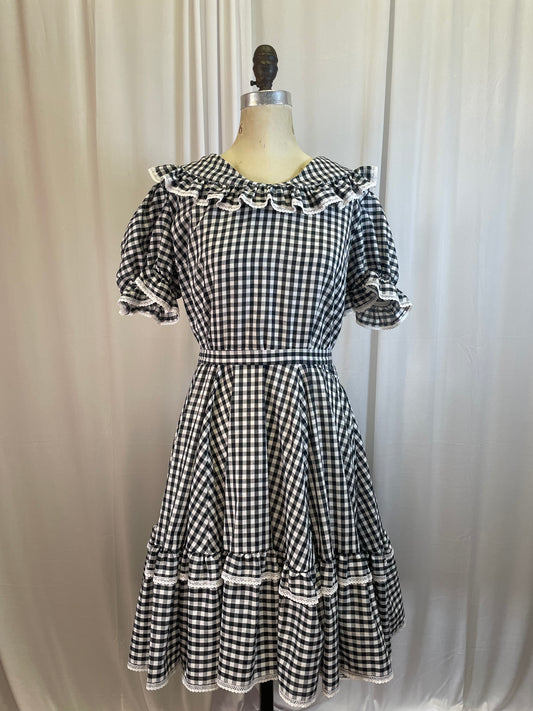 Vintage Checkered Square Dance Dress