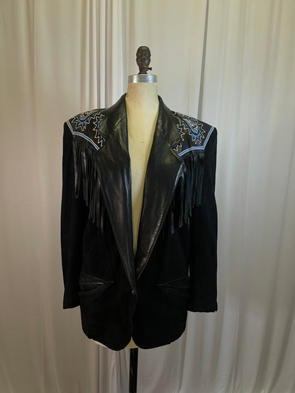 Designer Claude Montana Leather Jacket