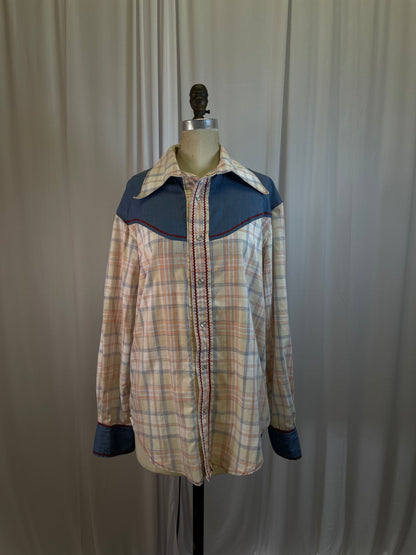 Vintage Plaid Western Shirt