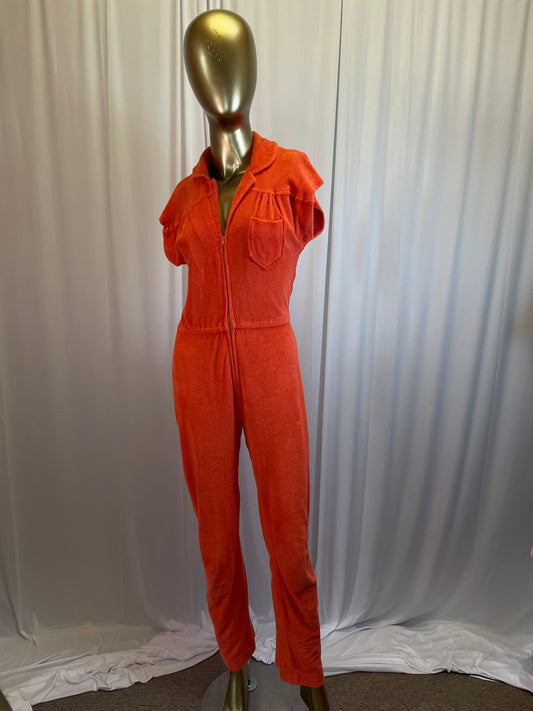 Orange Vintage 70’s Terry Jumpsuit