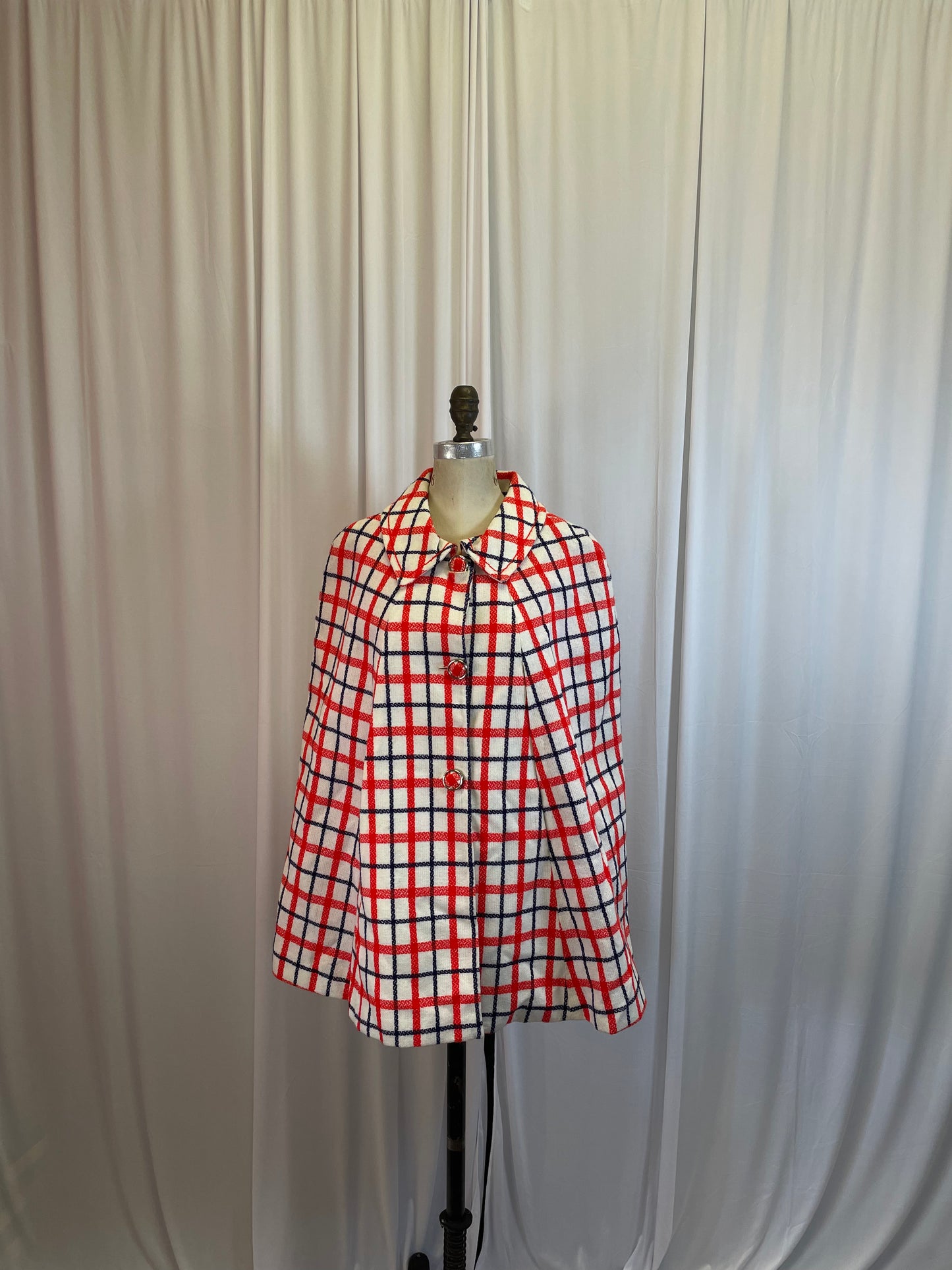 Red Plaid Vintage Cape