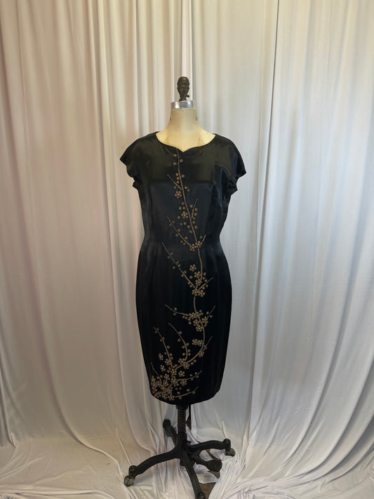 Vintage Black Silk Dress