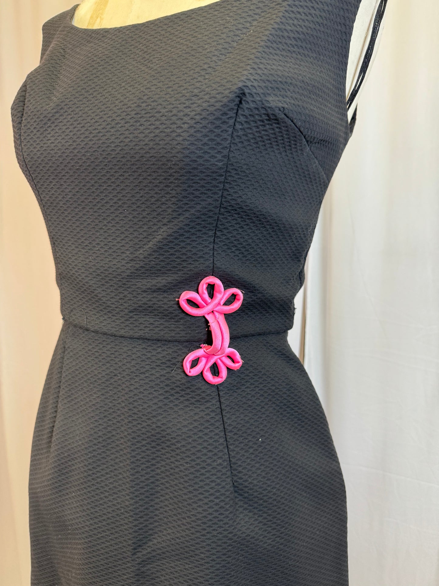 Black Vintage Peplum Dress