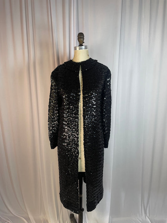 Vintage Black Sequin Opera Jacket